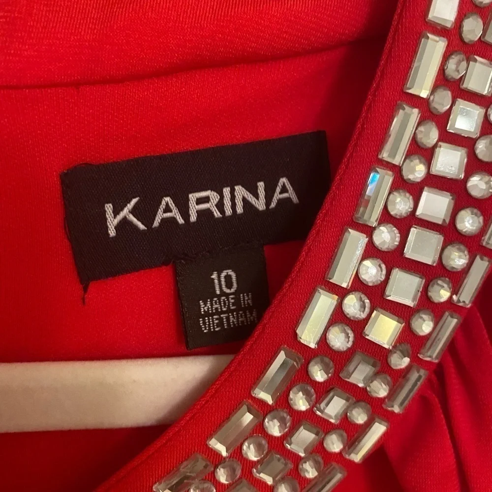 Karina Red Maxi Dress - Picture 7 of 16